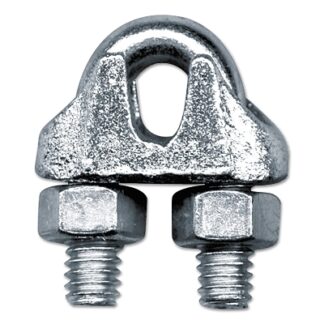 Peerless Malleable Wire Rope Clips, 5/16 in, Bright Zinc 4503540