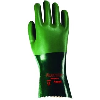 Ansell AlphaTec 08-352 Neoprene Dipped Gloves, Rough Finish, Size 7, Green 103623