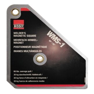 BESSEY Magnetic Square 90/45 Degree, 66 lb, 3-3/4 in x 4-3/8 in x 3/4 in WMS1