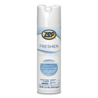 Zep Professional Freshen Disinfectant Spray, 15.5 oz, Aerosol Can, Fresh Linen 1050017