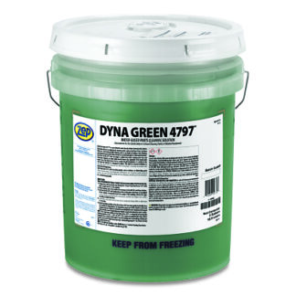 Zep Professional Water-Based Parts Washer Concentrate, 5 Gal, Pail, Mild Citrus Scent, Dyna Green 4797 127735