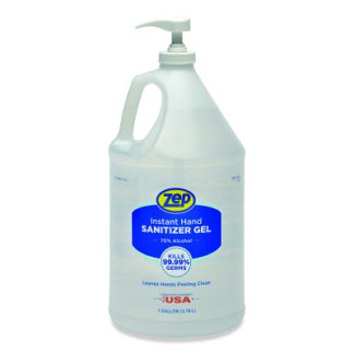 Zep Professional Instant Hand Sanitizer 70% Alcohol Gel, 1 gal, Light/Clean Scent, w/ Pump 355825