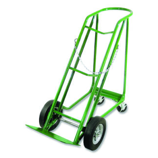 Anthony Cylinder Truck, 18 in W x 48 in H, 10 in Solid Wheels with 4 in Casters, Holds 1 Cylinder 54SA
