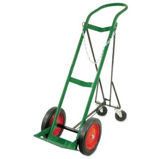 Anthony H/T Size Cylinder Cart, Sngl, 15 in W x 46 in H x 15 in D, 10 in dia x 1.75 in W Wheels, 2-Casters, Retractable Rear Assy 6114