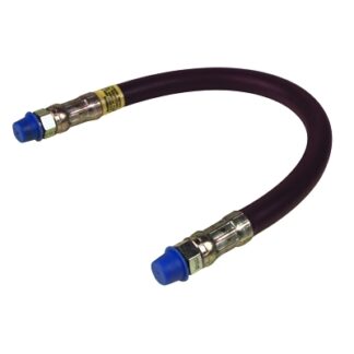 Alemite Grease Gun Extension Hose, 24 in L, Elastomeric, 1/8 in NPTF(M), 4,800 psi, Orange 3178502