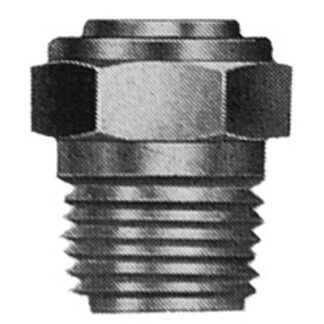 Alemite Relief Fittings, Straight, 9/16 in, Male/Male, 1/8 in (PTF) 338382