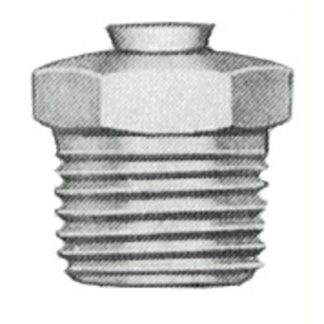Alemite Relief Fittings, Straight, 1/2 in, Male/Male, 1/8 in (PTF), 15 psi 47640