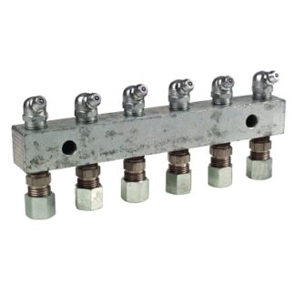 Alemite Header Blocks, 5 3/4 in, 1/8 in (NPTF) inlet 6136