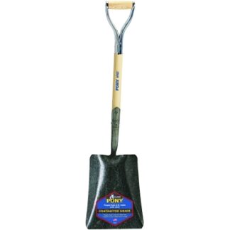 TRUE TEMPER Shovels, 12 in X 9 3/4 in Square Point Blade, 27 in White Ash D-Handle 1200900