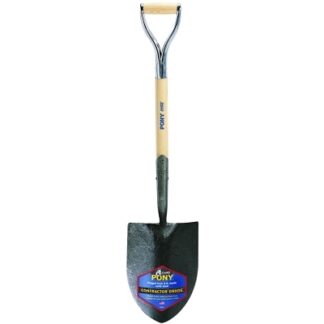 TRUE TEMPER Shovels, 11 1/2 in X 8 3/4 in Round Point Blade, 27 in White Ash D-Handle 1201300