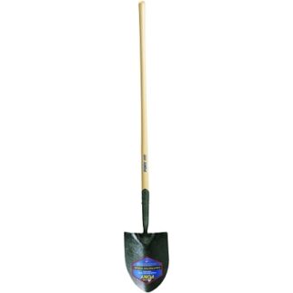 TRUE TEMPER Shovels, 12 in X 8 3/4 in Round Point Blade, 47 in White Ash Straight Handle 1201700