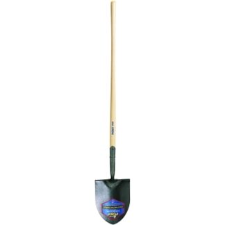 TRUE TEMPER Shovels, 12 in X 8 3/4 in Round Point Blade, 47 in White Ash Straight Handle 1201900