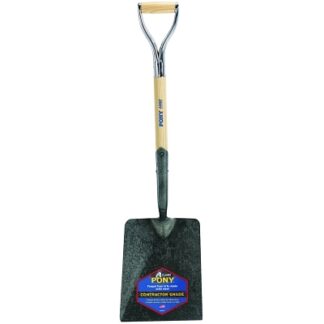 TRUE TEMPER Shovels, 11 3/4 in X 9 3/4 in Square Point Blade, 27 in White Ash D-Handle 1227600
