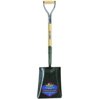 TRUE TEMPER Shovels, 12 in X 9 3/4 in Square Point Blade, 27 in White Ash D-Handle 1248800
