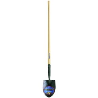 TRUE TEMPER Shovel, 9-1/2 in X 7 in Round Point Blade, 47 in White Ash Straight Handle 1258200