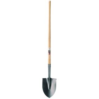 TRUE TEMPER Eagle Shovel, 11 in X 8-1/4 in Round Point Blade, 46 in White Ash Handle 1554300