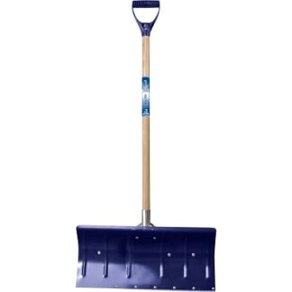 UnionTools Arctic Blast Snow Pusher, 11 in X 24 in Blade, Wood Poly D-Grip Handle 1640000