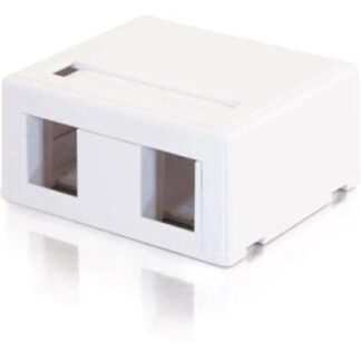 2 Port Kystn Jack Mount Bx Wht