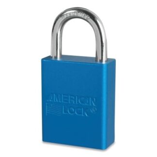 American Lock Anodized Aluminum Safety Padlock, 1/4 in dia, 1 in L, 25/32 in W, Blue, Keyed Alike, Keyed - 08170 A1105KABLU08170