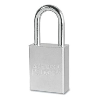 American Lock Solid Steel Padlock, 1/4 in dia, 1-1/2 in L, 3/4 in W, Silver, Keyed Alike, Keyed - 32746 A5101KA32746