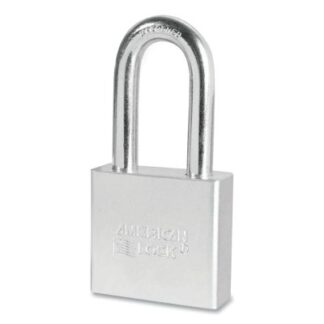 American Lock Solid Steel Padlock, 3/8 in dia, 1-1/8 in L, 3/4 in W, Silver, Keyed Alike, Keyed - 24234 A5260KA24234