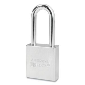 American Lock Solid Steel Padlock, 5/16 in dia, 2 in L, 3/4 in W, Keyed Alike, Keyed - 84324 A6201KA84324