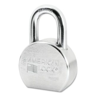 American Lock Solid Steel Padlock, 7/16 in dia, 1-1/16 in L, 15/16 in W, Silver, Keyed Alike, Keyed - 80375 A706KA80375