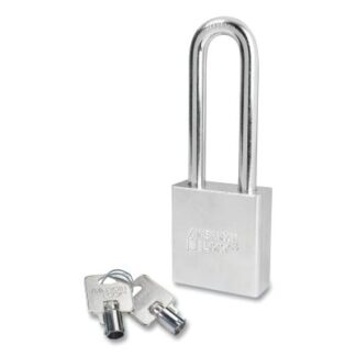 American Lock Solid Steel Padlock, 3/8 in dia, 2 in L, 3/4 in W, Silver, Keyed Alike, Keyed - 15187 A7262KA15187
