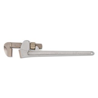 Ampco Safety Tools Aluminum End Pipe Wrenches, 90° Head Angle, Bronze Body Jaw, 36 in W215AL