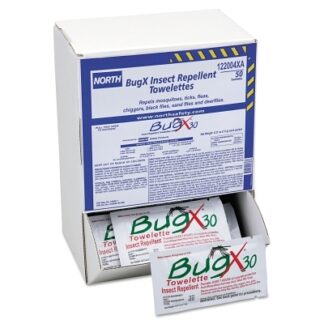 Honeywell North BugX30 Insect Repellent Towelettes, 5 in x 8 in, 0.27 oz, Single Towel Packets 122004XA