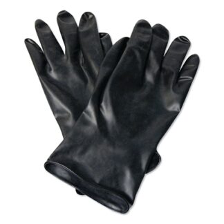 Honeywell North Chemical Resistant Butyl Glove, Size 8, Black, 13 mil, Smooth B1318
