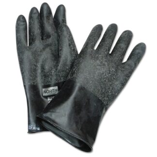 Honeywell North Chemical Resistant Butyl Gloves, Size 10, Black, 16 mil, Grip-Saf B161R10