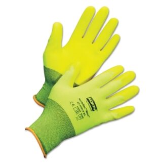 Honeywell North NorthFlex Neon Hi-Viz PVC Palm Coated Glove, 2X-Large, Yellow NF11HVY11XXL