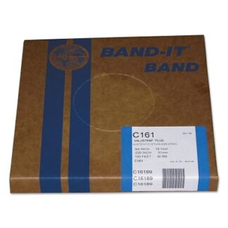 Band-It Valustrap Plus Strappings, 3/4 in x 100 ft, 0.02 in Thick, Stainless Steel C16189