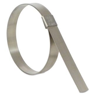 Band-It CP Series Center Punch Clamp, 1.375 in dia, 3/8 in Wide, 0.025 in Thick, 201 Stainless Steel CP311S