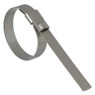 Band-It Ultra-Lok Preformed Clamps, 2 3/4 in Dia, 3/4 in Wide, Stainless Steel 201 UL2109