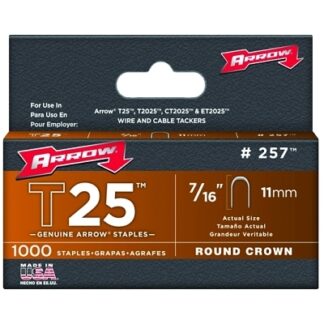 Arrow Fastener 25716 T25 STAPLES 7/16"1000/PK 257