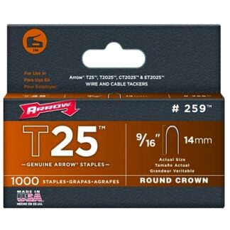 Arrow Fastener 25916 T25 STAPLES 9/16"1000/PK 259