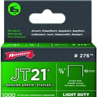 Arrow Fastener 02738 JT21/T27 3/8" STAPLE 1-000/PK 276