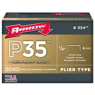 Arrow Fastener P35 Type Staples, 1/4 in, 5000 per box 354
