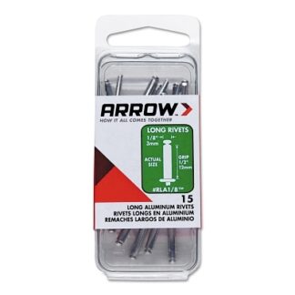 Arrow Fastener Aluminum Rivets, 1/2 x 1/8, Long RLA18IP