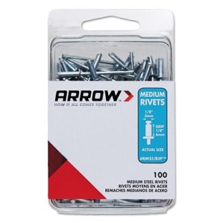 Arrow Fastener Steel Rivets, 1.29 x 1/8, Medium RMS18IP