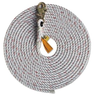 DBI-SALA Lifelines, 3/4 in, Steel Snap Hook, Dropline with Snaphook 1202844