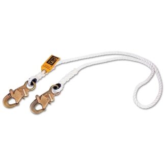 DBI-SALA Rope Positioning Nylon Lanyards, 6 ft, Self-Locking Snap Hook, 310 lb 1232354