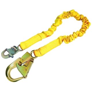 DBI-SALA ShockWave2 Shock Absorbing Lanyard, 6 ft, Aluminum Swivel Snap Connection, 1 Leg 1244311