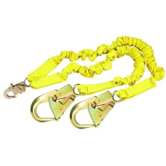 DBI-SALA ShockWave2 Shock Absorbing Lanyard, 6 1/4 in, Double Locking Snap, 2 Legs 1244409