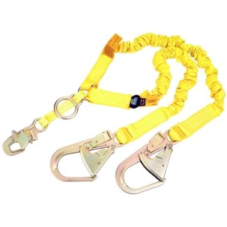 DBI-SALA ShockWave2 100% Shock Absorbing Lanyard, 6 ft, D-Ring, Self-Locking Snap, 2 Legs 1244456