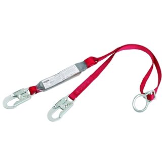 Protecta PRO Shock Absorbing Lanyard, 6 ft, Tie-Back, Self-Locking Connection, 1 Leg 1340200