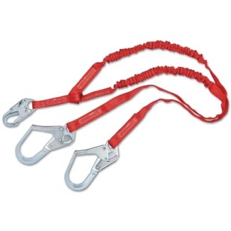 Protecta PRO-STOP 100 Tie-Off Shock Absorbing Lanyards, 6 ft, Rebar Hook, 310 lb 1340250