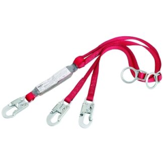 Protecta PRO Shock Absorbing Lanyard, 6 ft, Tie-Back, Self-Locking Connection, 2 Legs 1342200